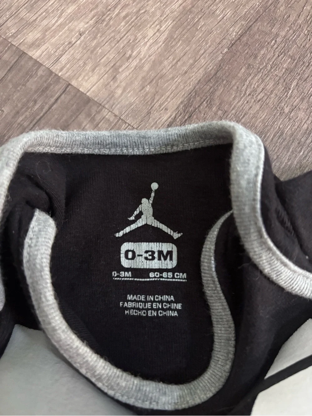 Jordan Black One-Piece with Gray Trim and Pink Jumpman - Picture 4 of 4